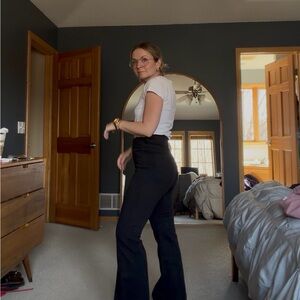 Boden High-Rise Black Flared Jeans